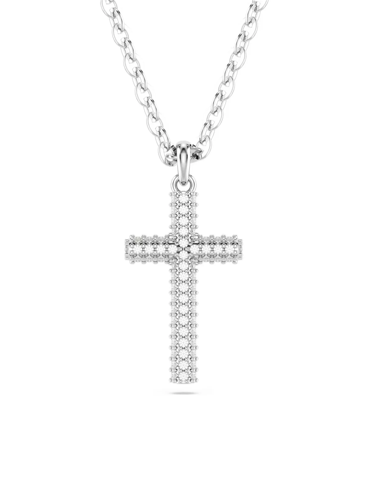 SWAROVSKI Vòng Cổ Insigne:Pend Cross Whi/Rhs