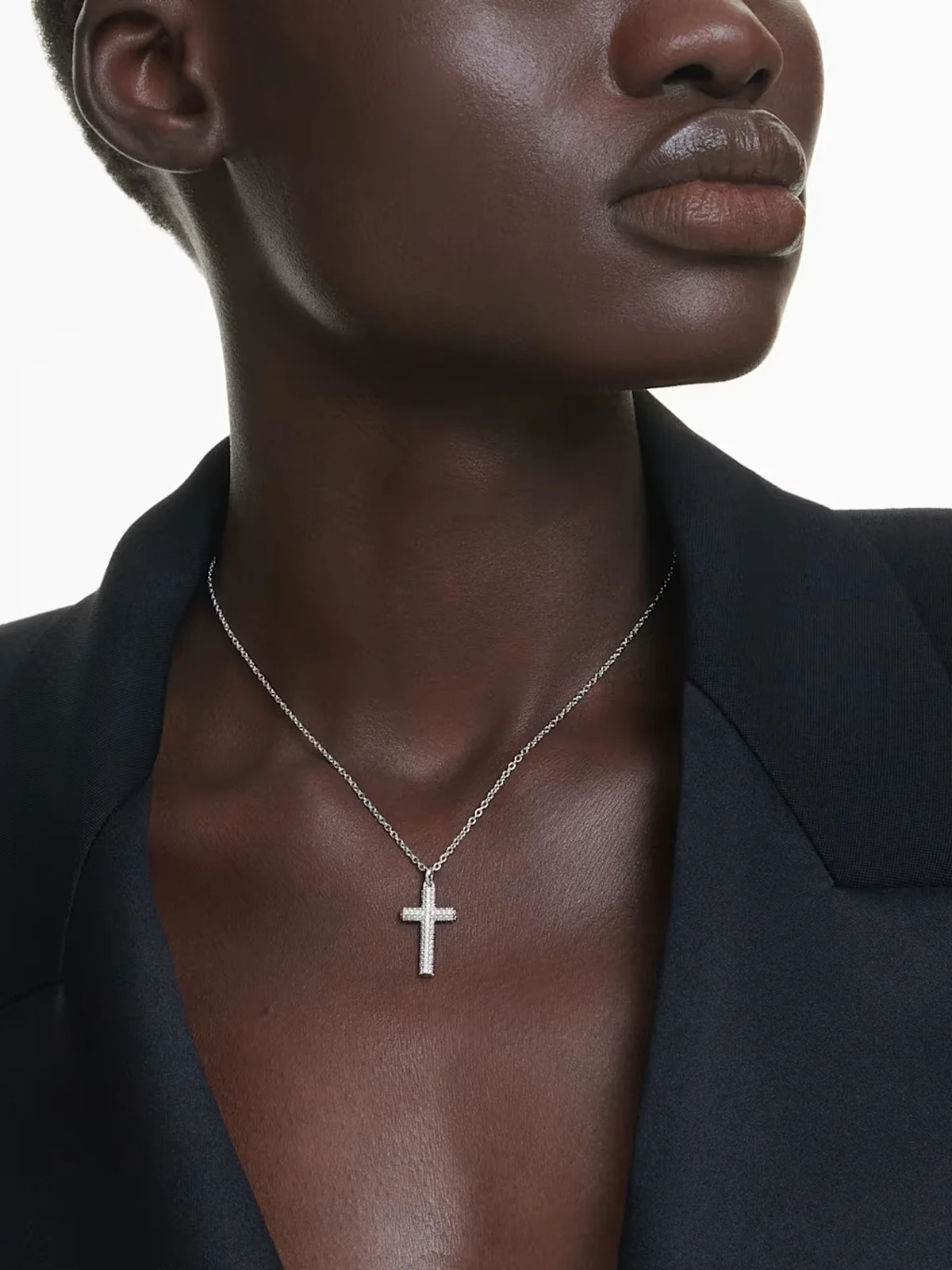 SWAROVSKI Vòng Cổ Insigne:Pend Cross Whi/Rhs