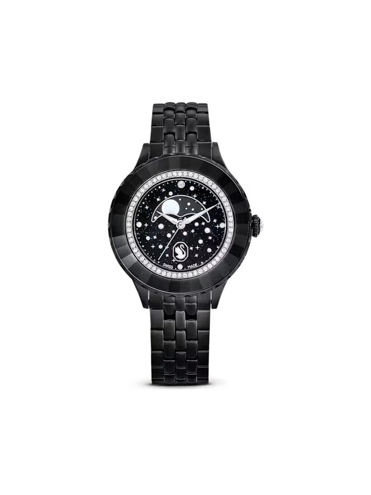 SWAROVSKI Đồng Hồ - Octea Moon:Mb Pbk/Black/Pbk