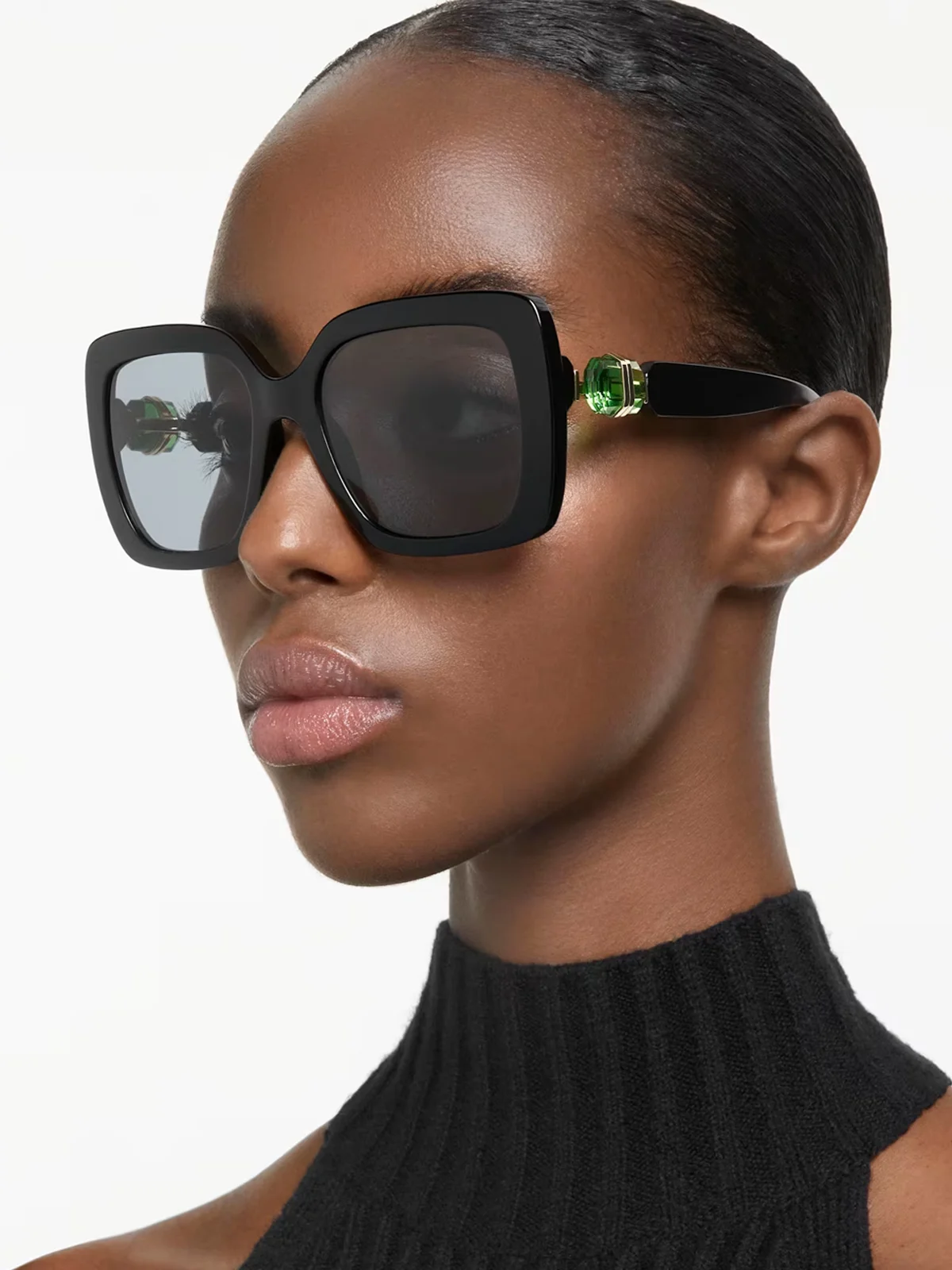 SWAROVSKI Mắt Kính Lucent:Eyewear Sq Black/Fegr