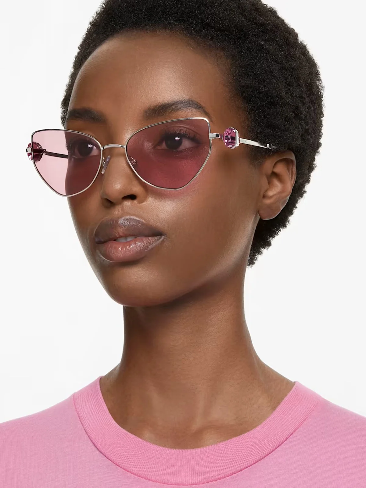 SWAROVSKI Mắt Kính Lucent:Eyewear Met Cat Rose