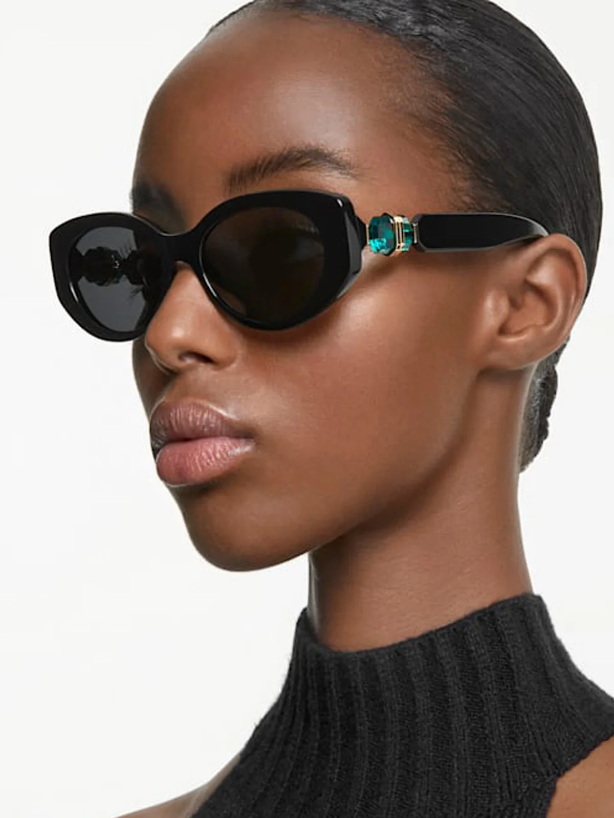 SWAROVSKI Mắt Kính Lucent:Eyewear Cat Black/Emer