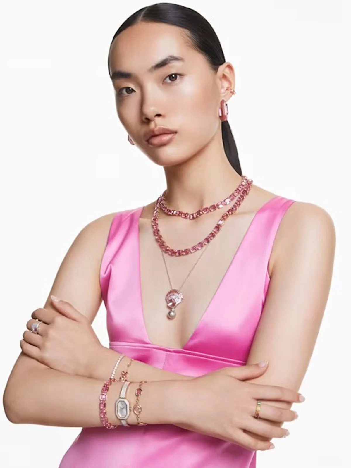 SWAROVSKI Vòng Cổ - Millenia:All Ard Rose/Gos