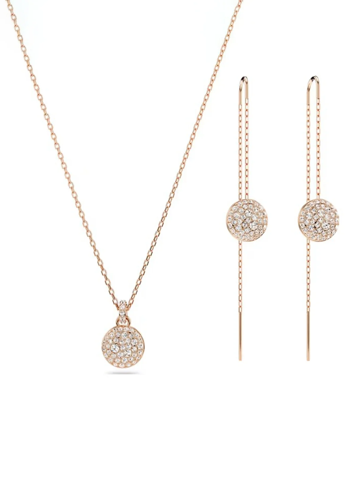 SWAROVSKI Bộ Trang Sức Meteora: Set Chain Cry/Ros