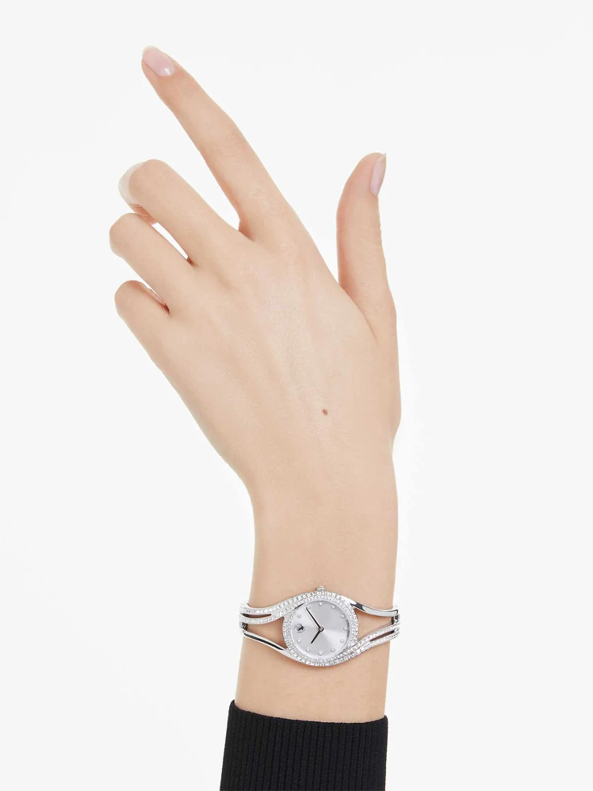 SWAROVSKI Đồng Hồ Hyperbola Bangle:Sts/Wht/Sts