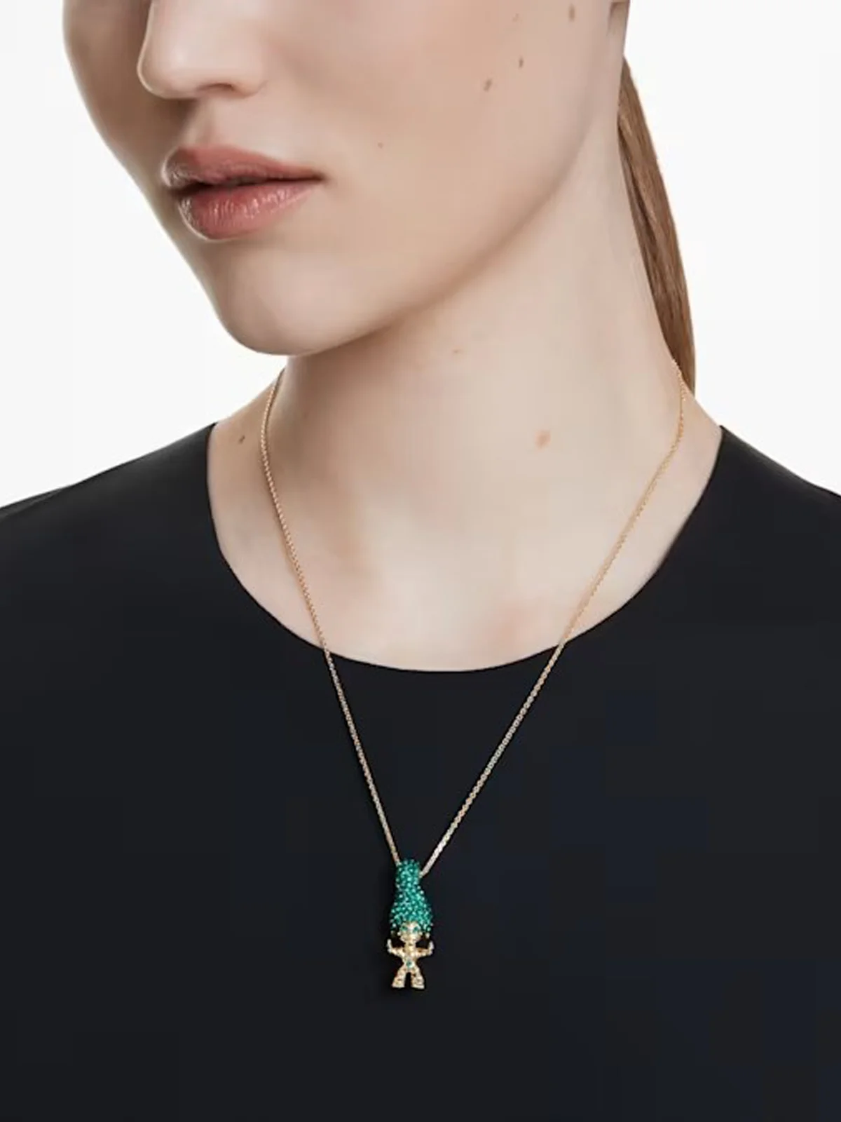 SWAROVSKI Vòng Cổ - Good Luck Trolls:Pend Emer/Gos