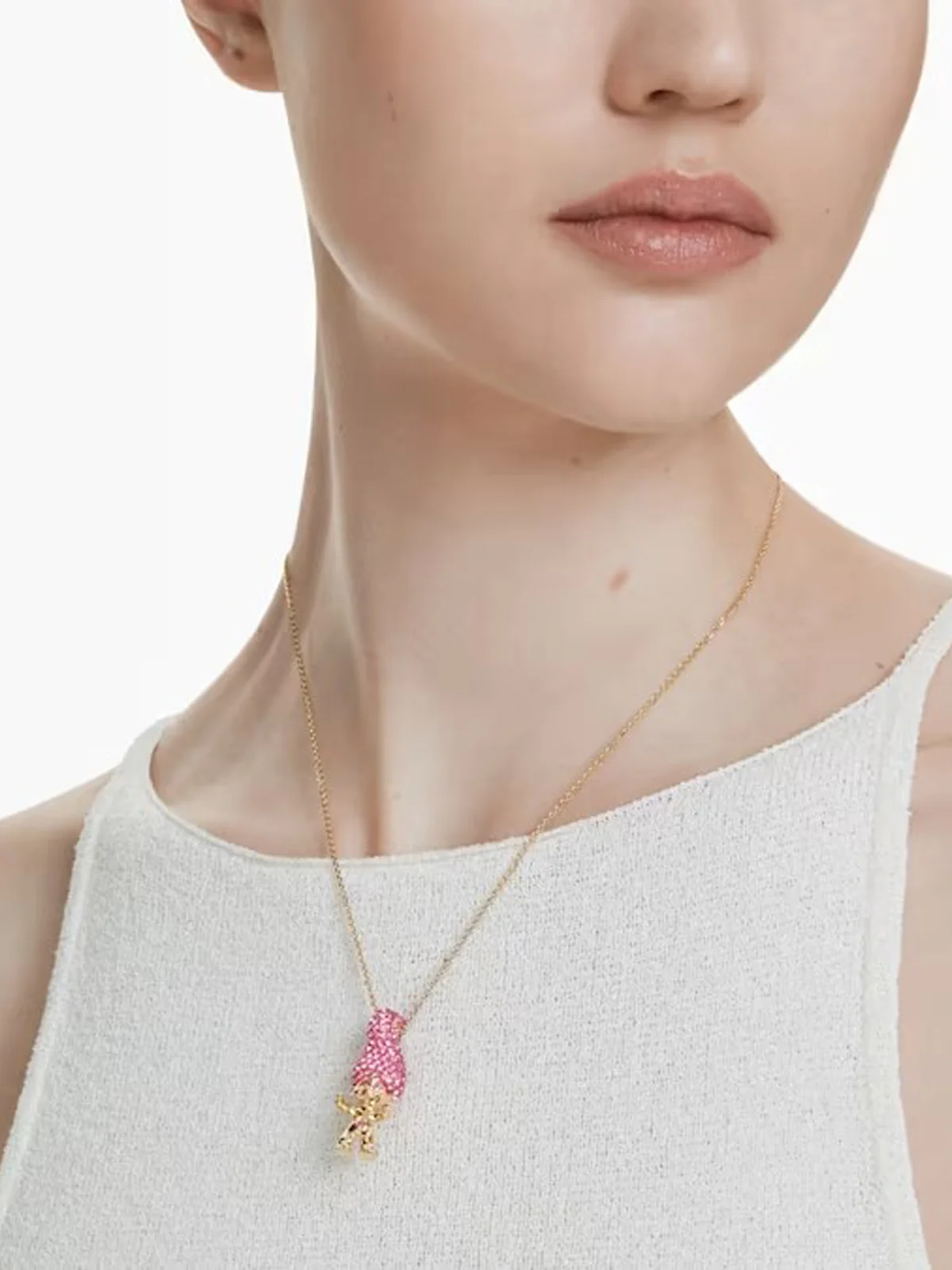 SWAROVSKI Vòng Cổ - Good Luck Trolls:Pend Rose/Gos