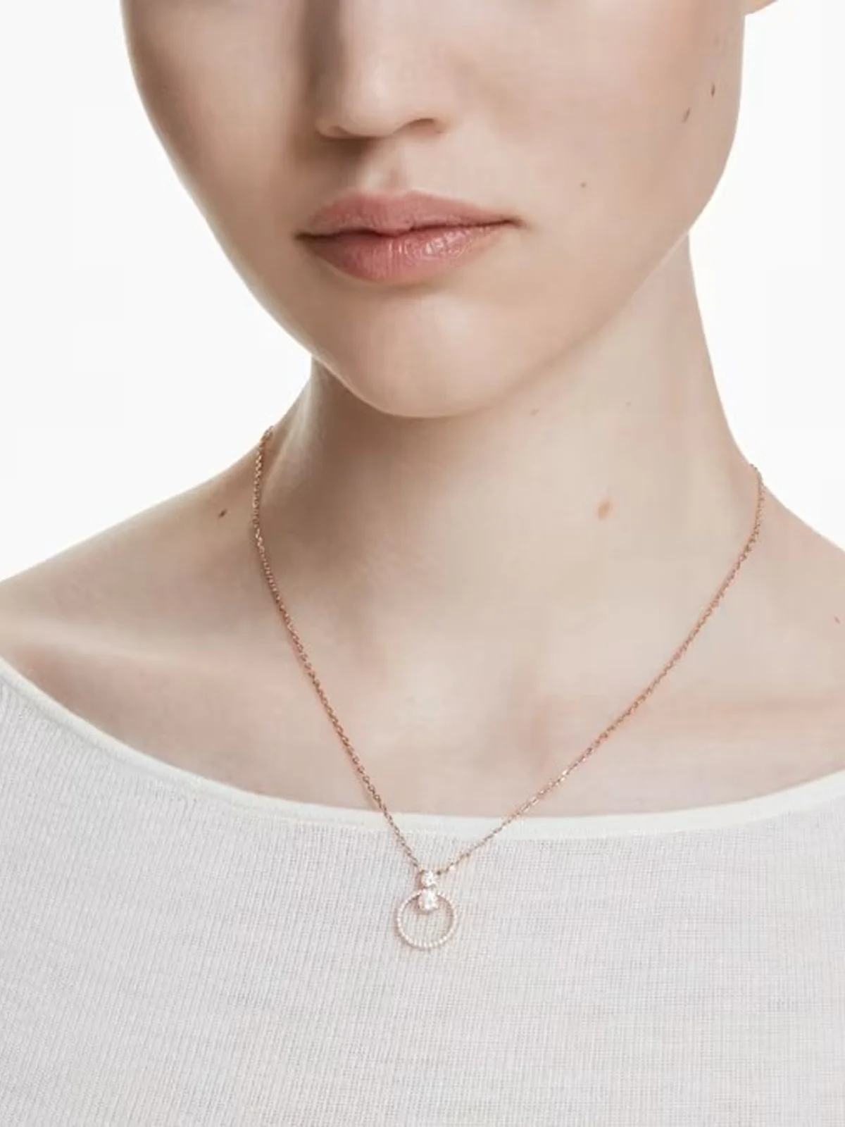 SWAROVSKI Vòng Cổ - Constella:Pend Cz White/Ros