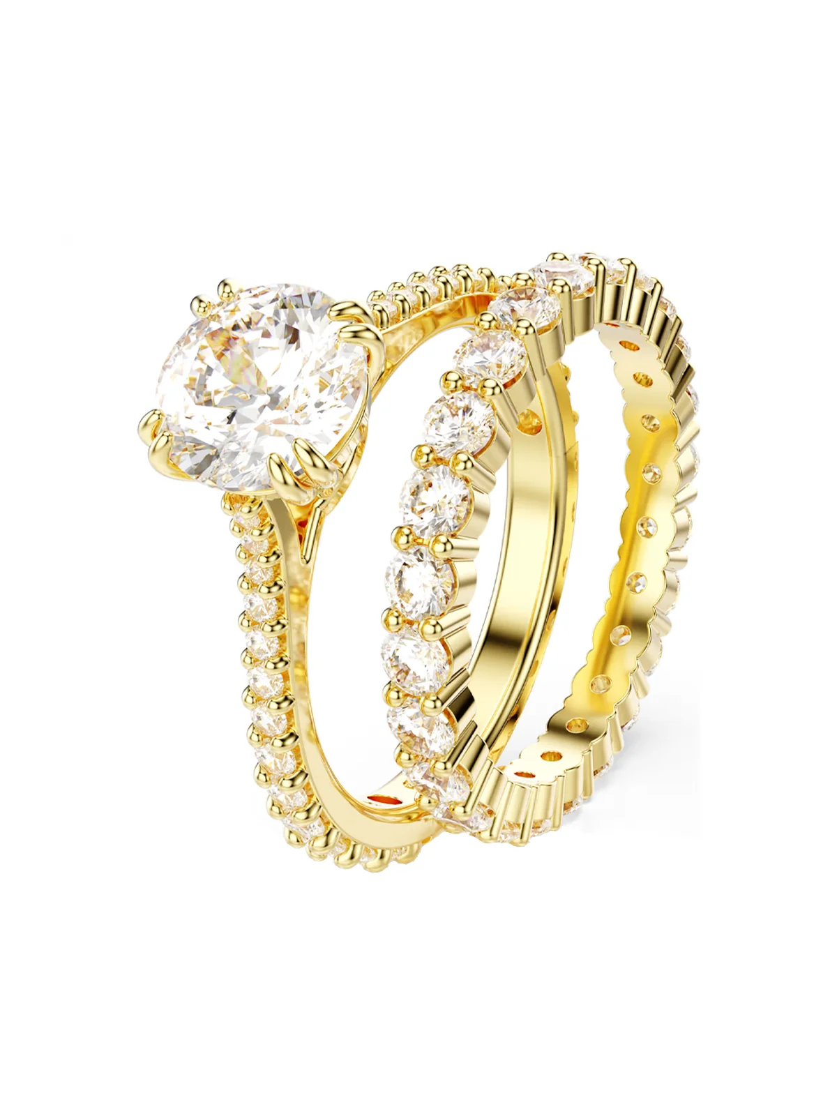 SWAROVSKI Nhẫn - Stilla:Ring Double Whi/Gos