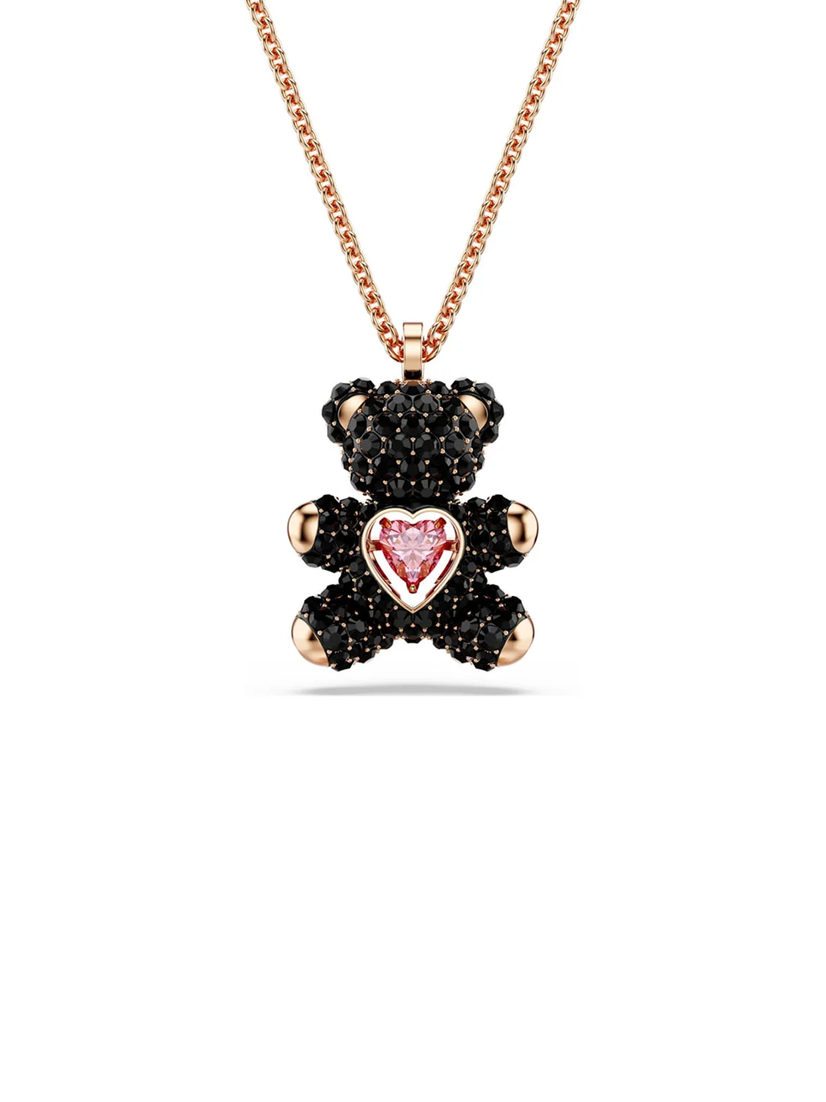 SWAROVSKI Vòng Cổ Teddy:Pend K Jet Hem/Ros