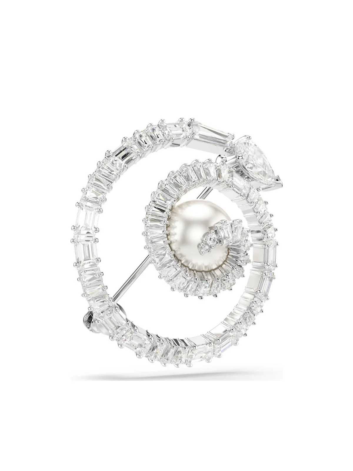 SWAROVSKI Cài Áo Snake:Brooch Rnd White/Rhs