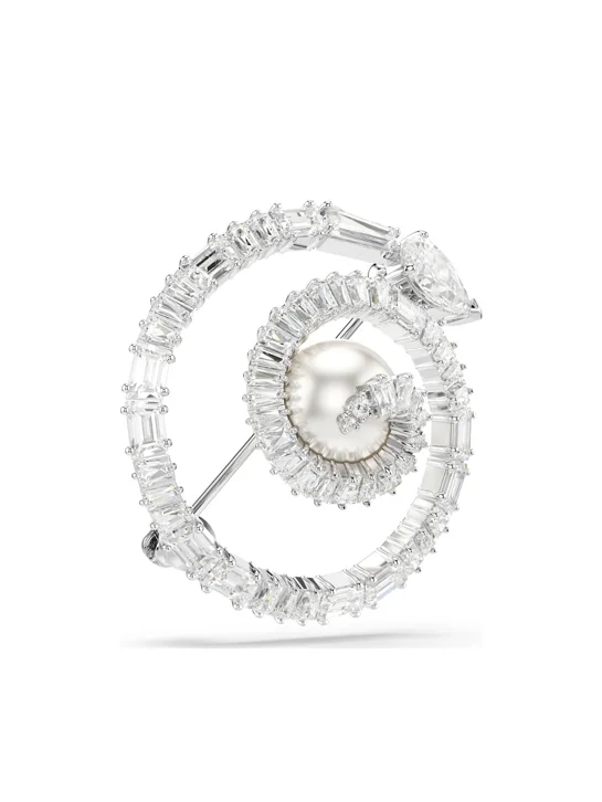 SWAROVSKI Cài Áo Snake:Brooch Rnd White/Rhs