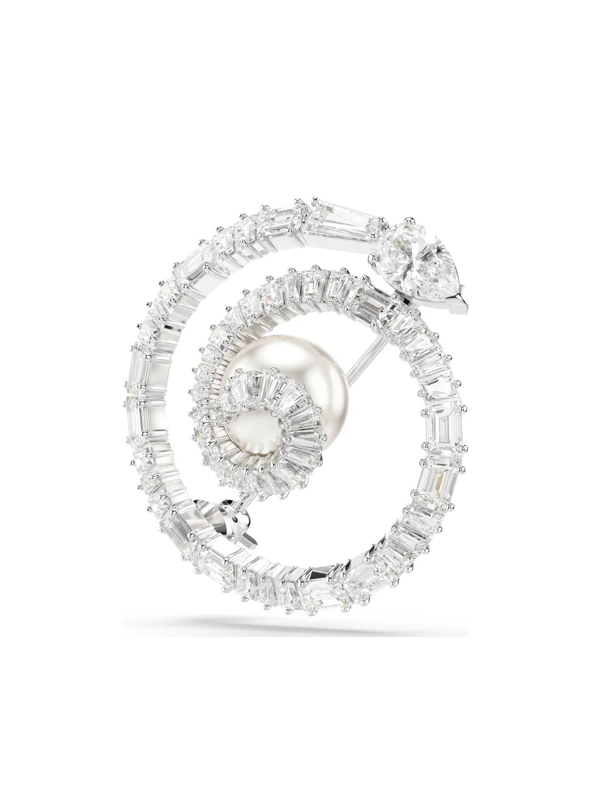SWAROVSKI Cài Áo Snake:Brooch Rnd White/Rhs