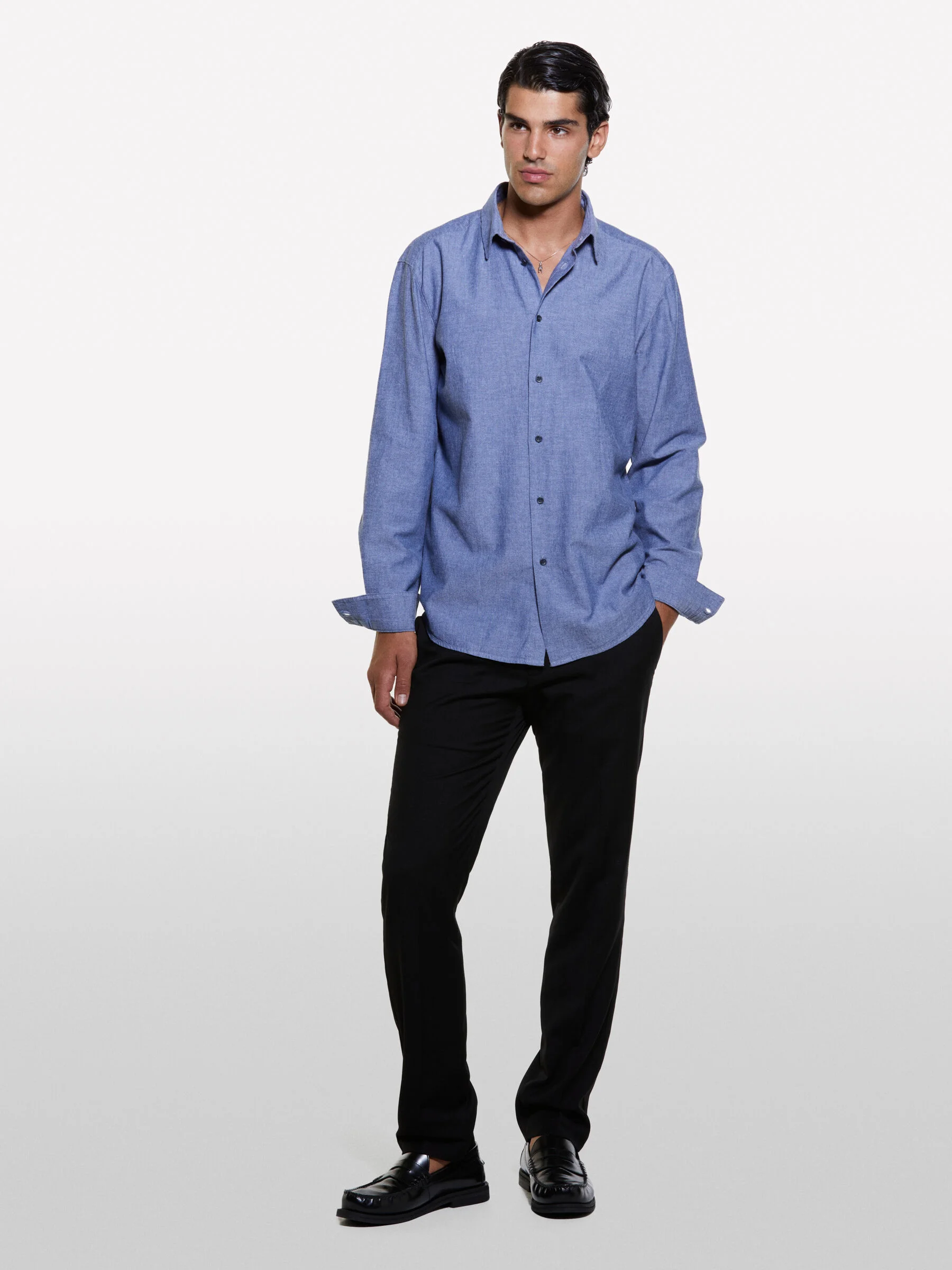 SISLEY Áo Sơ Mi Dài Tay Nam Men Shirt