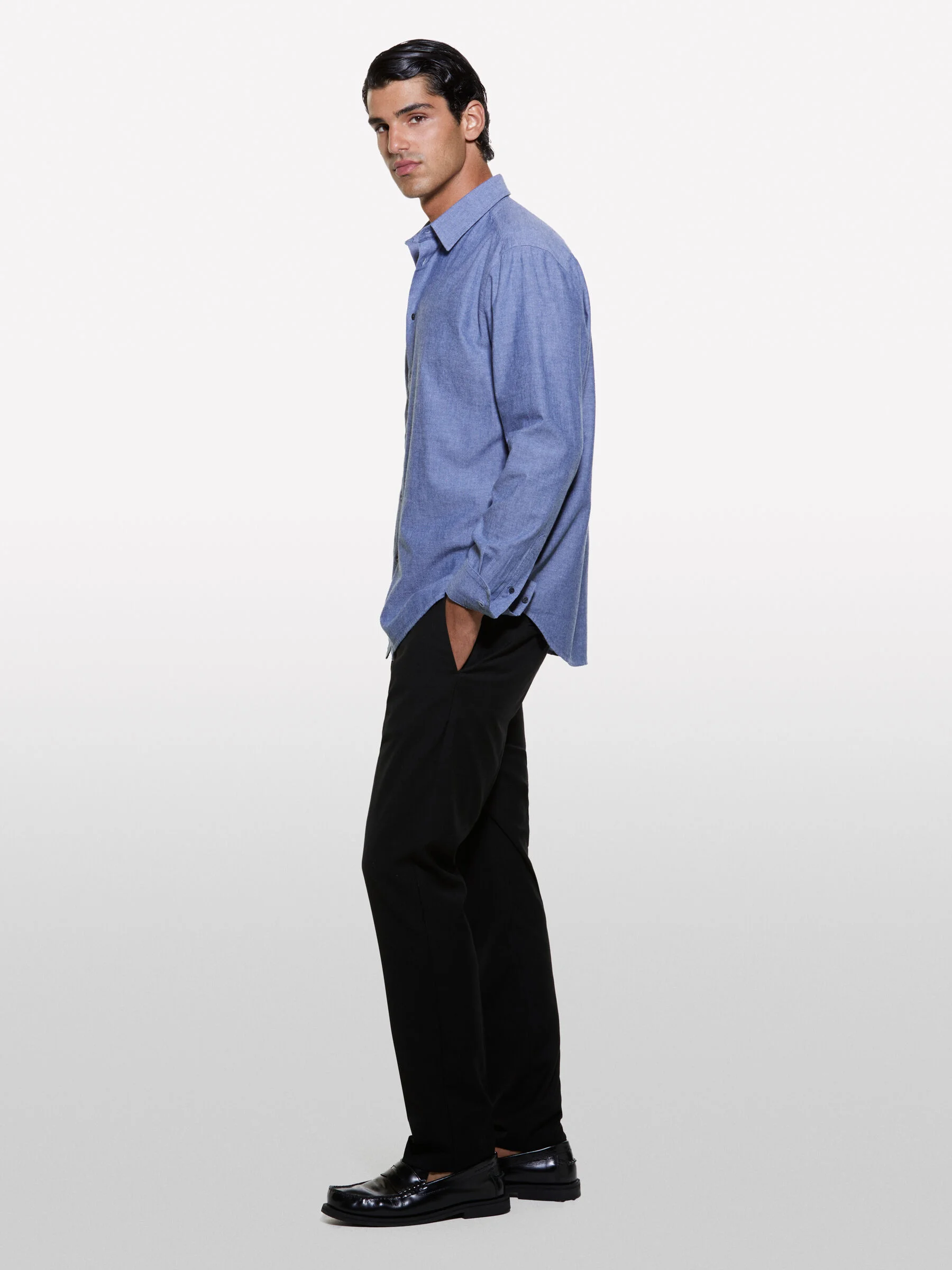 SISLEY Áo Sơ Mi Dài Tay Nam Men Shirt