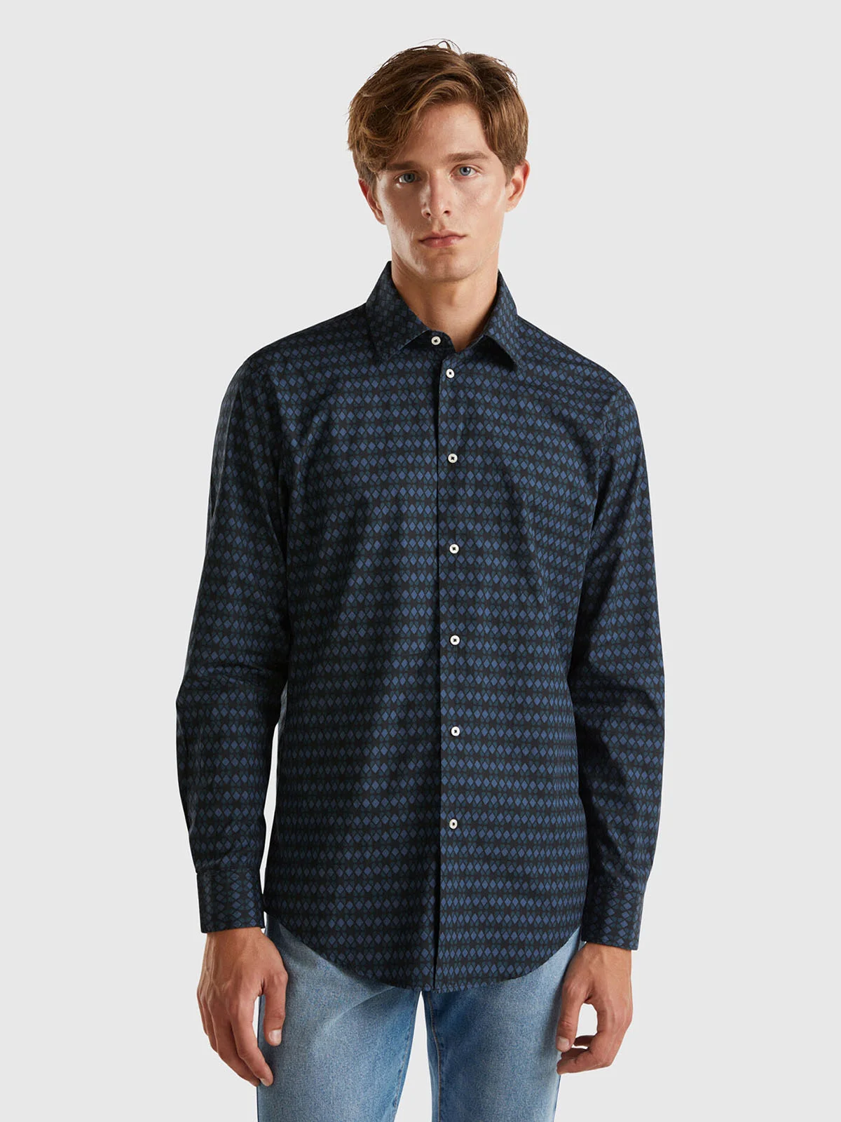 UNITED COLORS OF BENETTON Áo Sơ Mi Dài Tay Nam Men Shirt