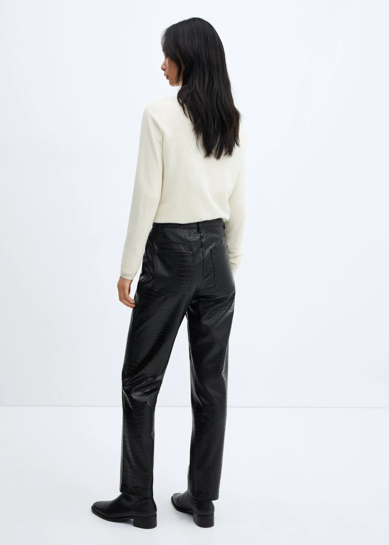 MANGO Quần Dài Nữ Croco