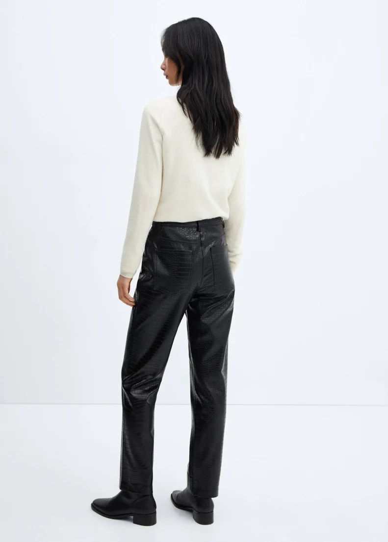 MANGO Quần Dài Nữ Croco