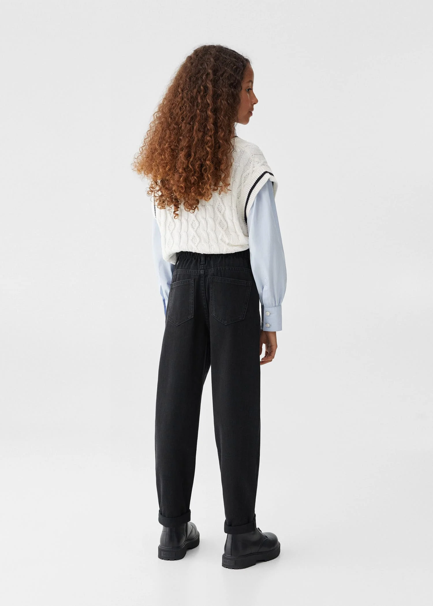 MANGO Quần Jeans Bé Gái Paperbag