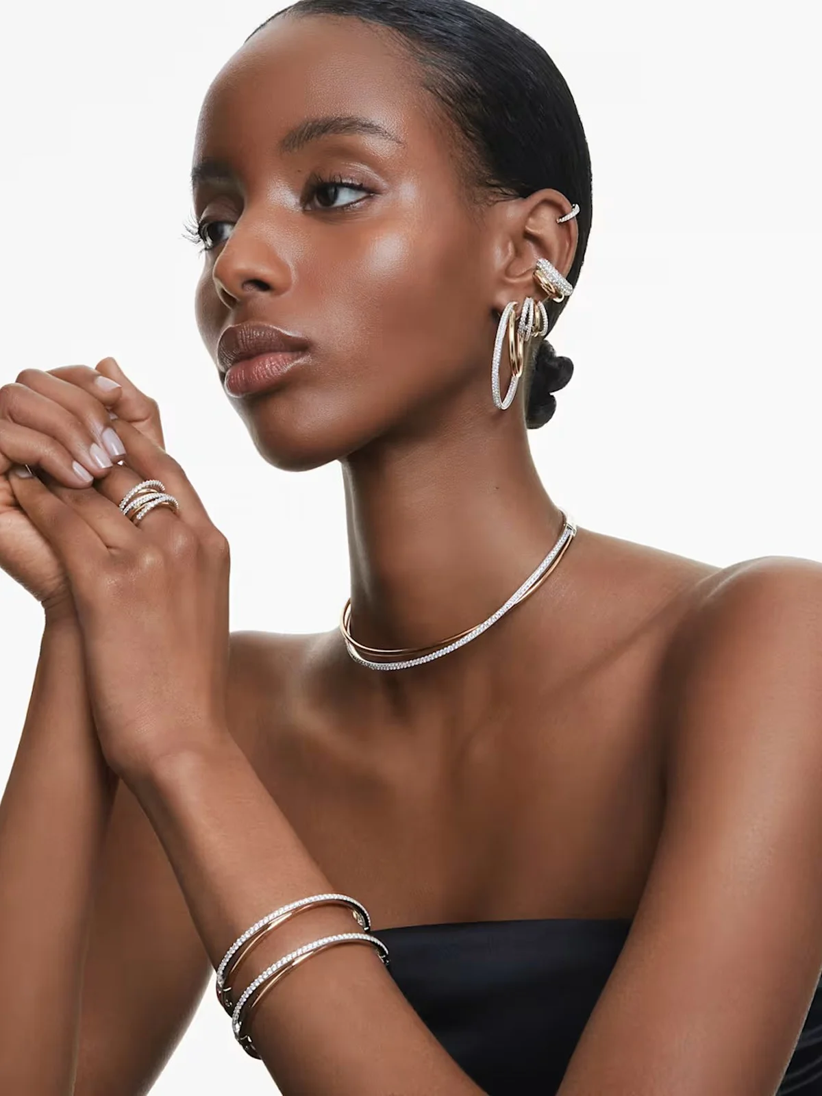 SWAROVSKI Vòng Cổ - Hyperbola:Choker White/Mix S