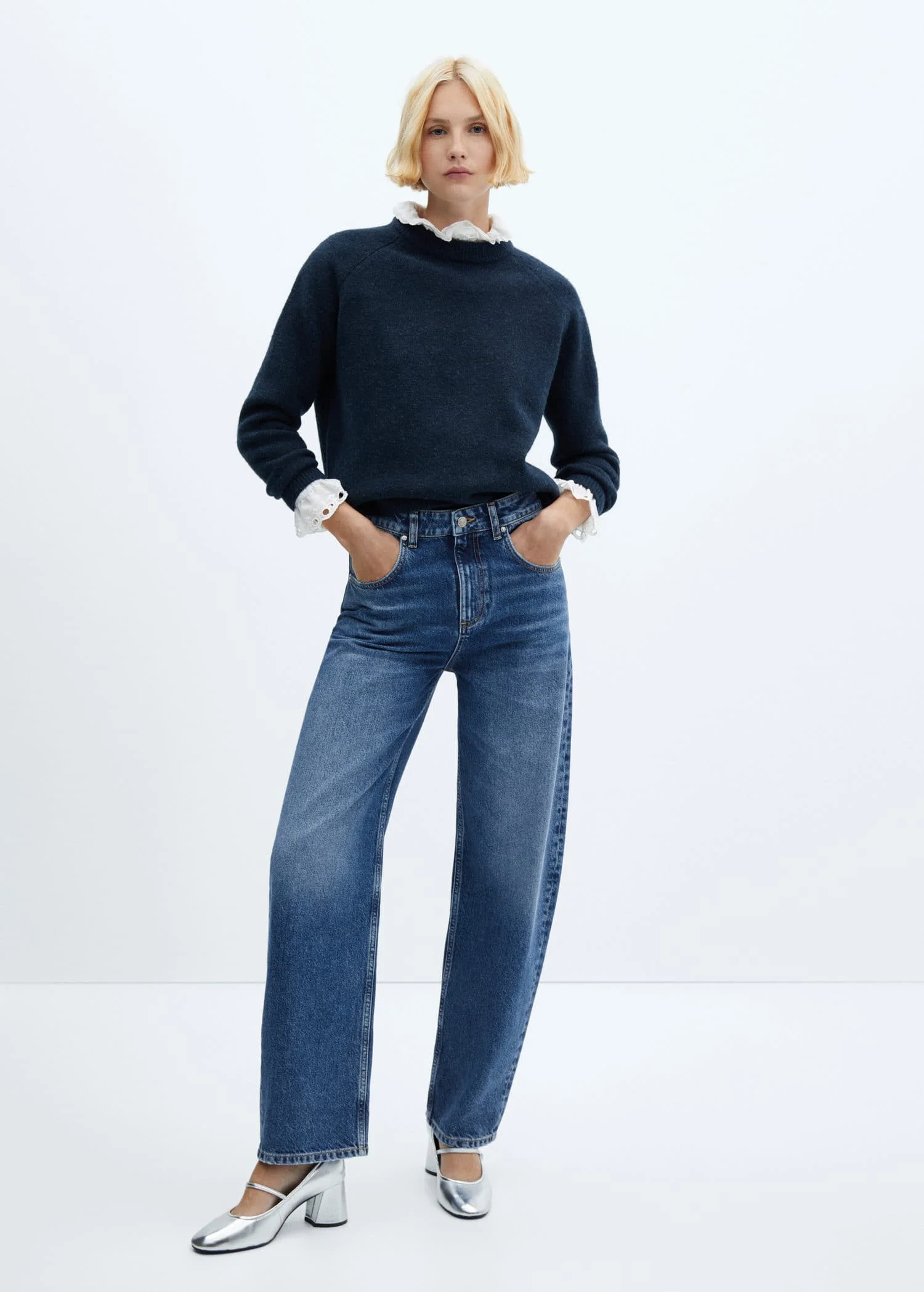 MANGO Quần Jeans Nữ Alba