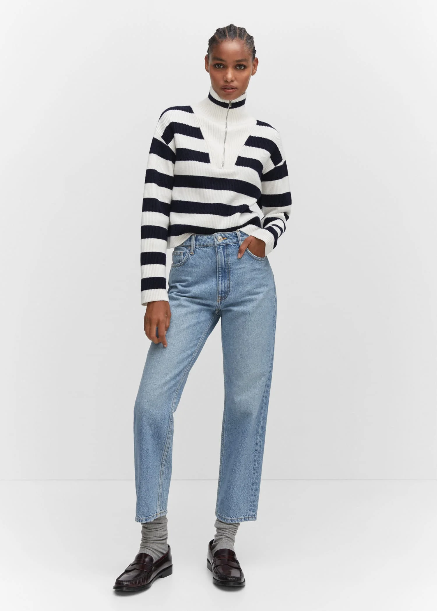 MANGO Quần Jeans Nữ Mom2000