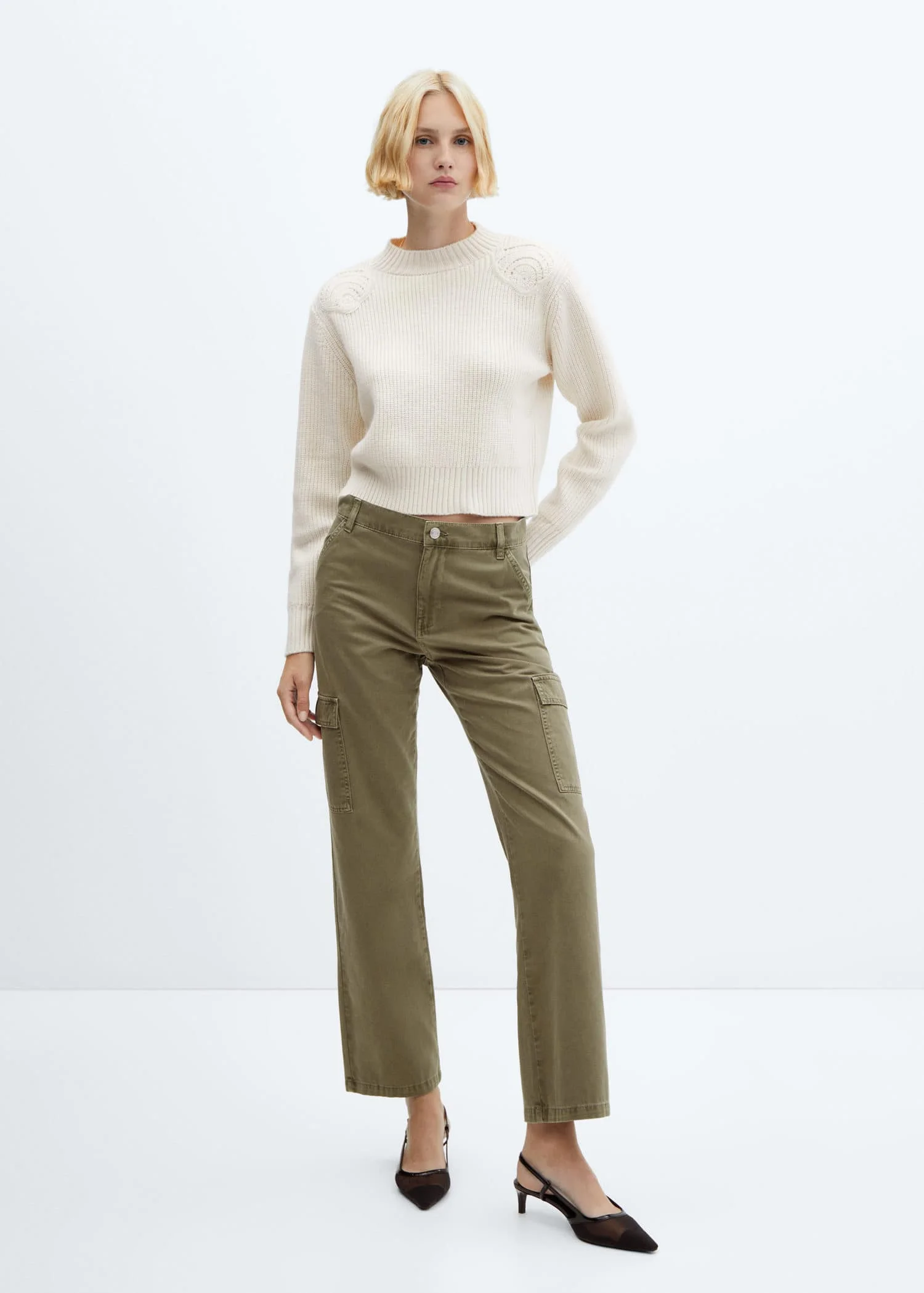 MANGO Quần Jeans Nữ Newcargo