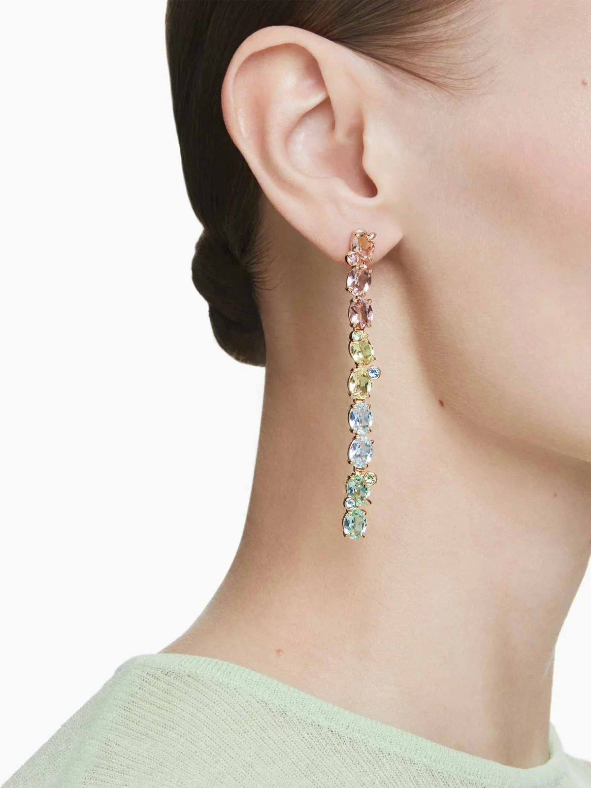 SWAROVSKI Bông Tai Gema:Pe Long Mul/Gos