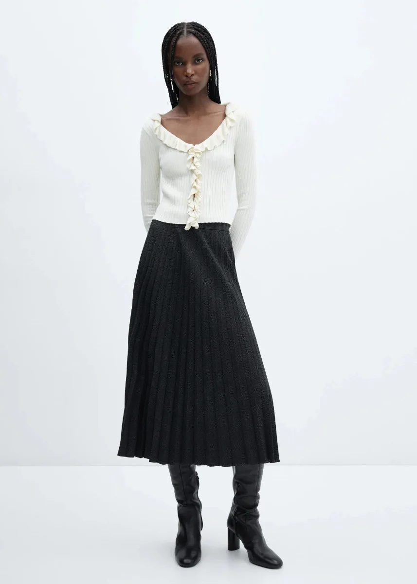 MANGO Chan Vay Nữ Pleat