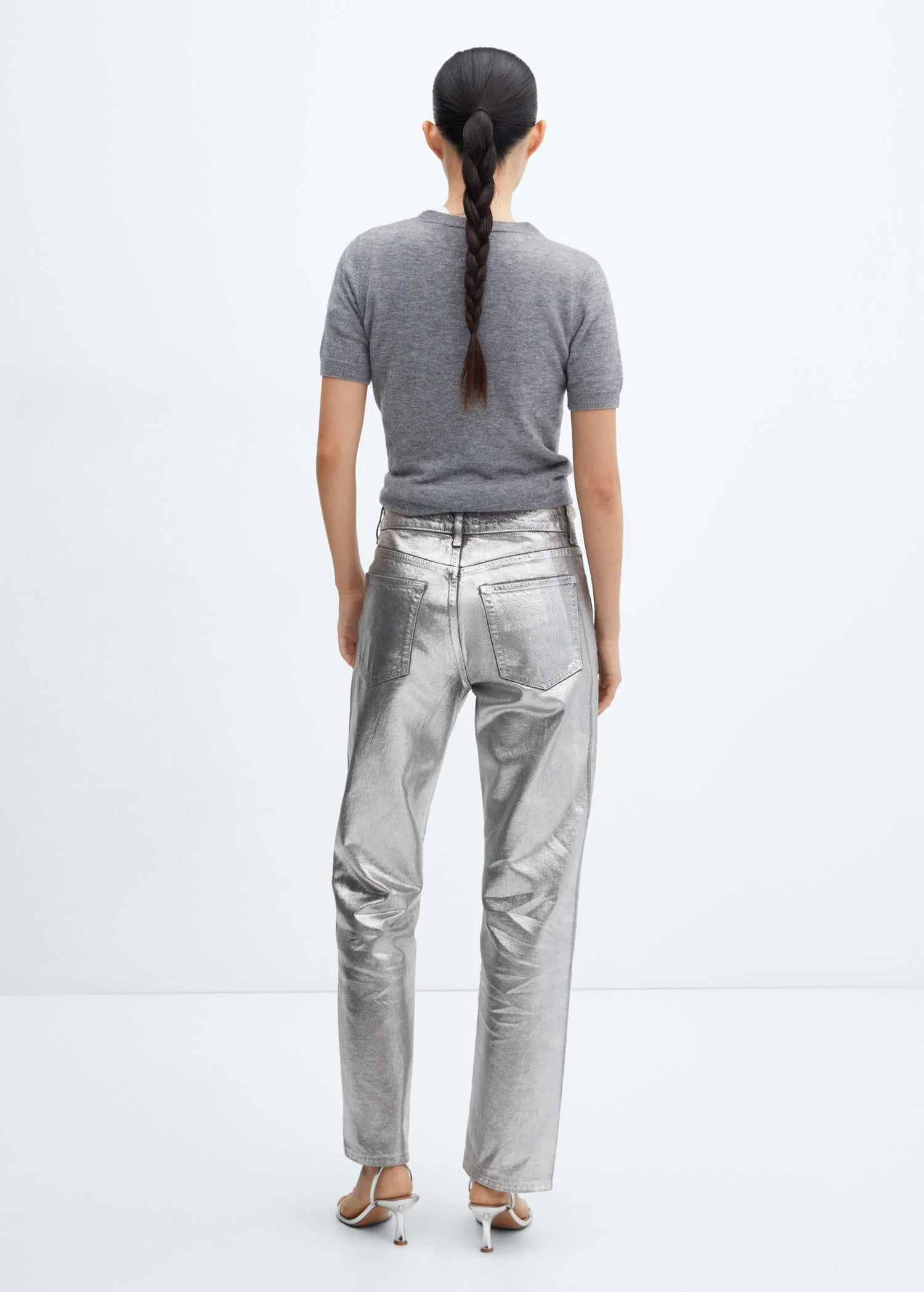 MANGO Quần Jeans Nữ Shimmer
