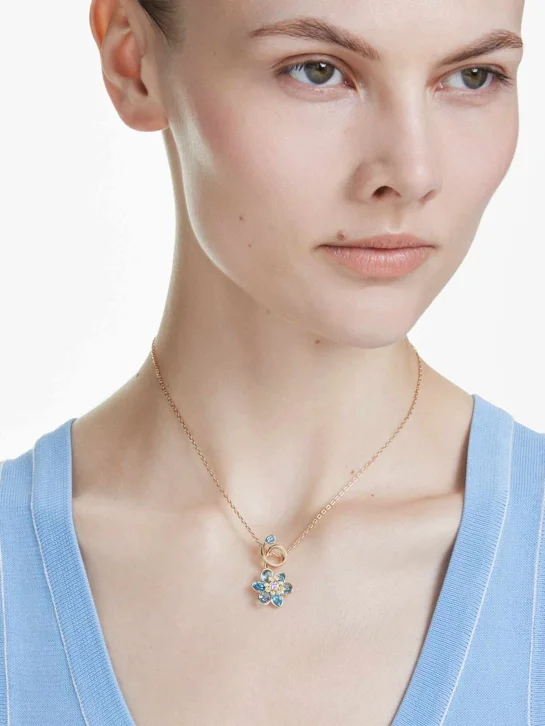 SWAROVSKI Vòng Cổ Idyllia:Pend Blue Mul/Gos