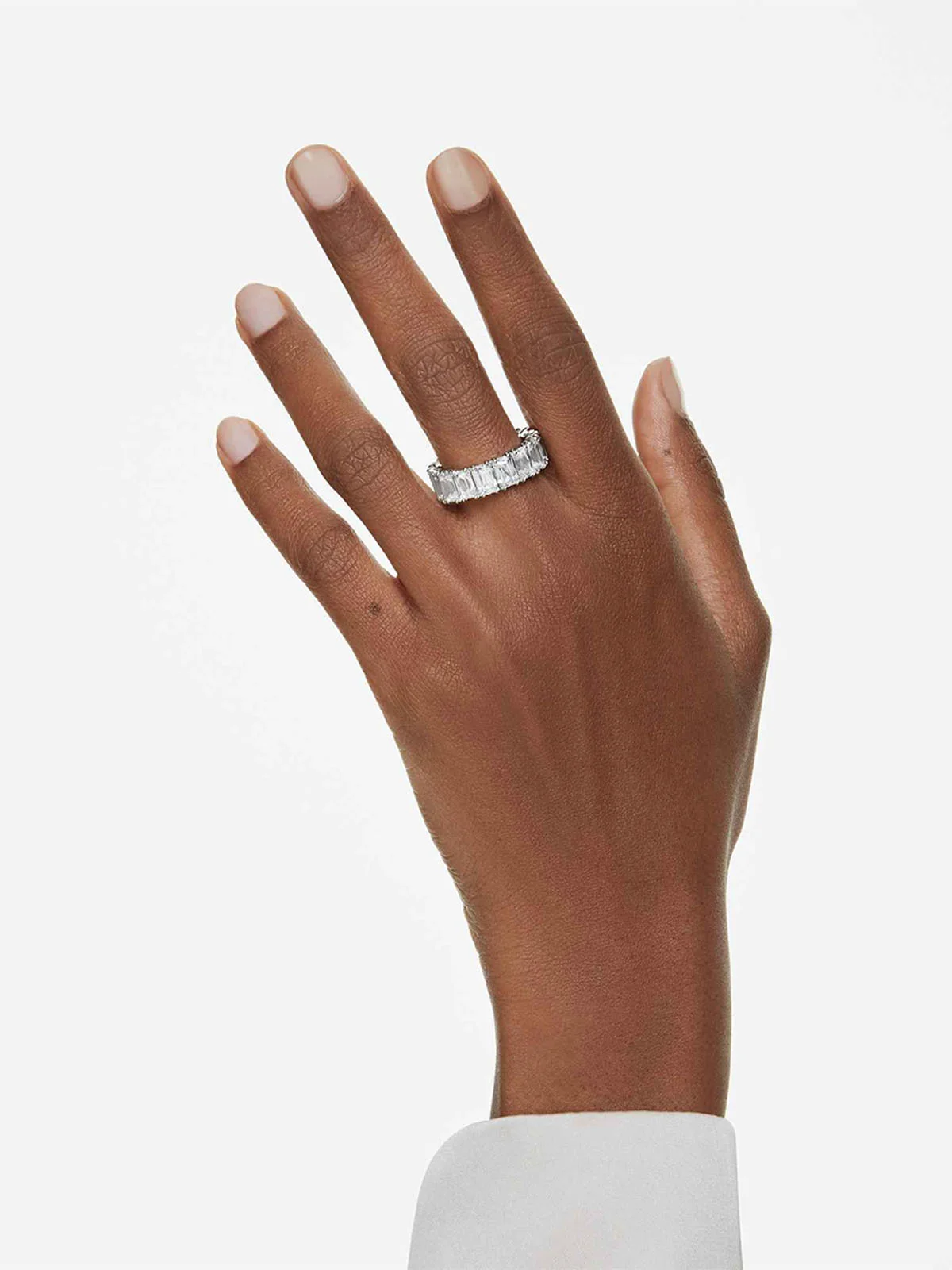 SWAROVSKI Nhẫn Matrix:Ring Baguette Wht/Rhs