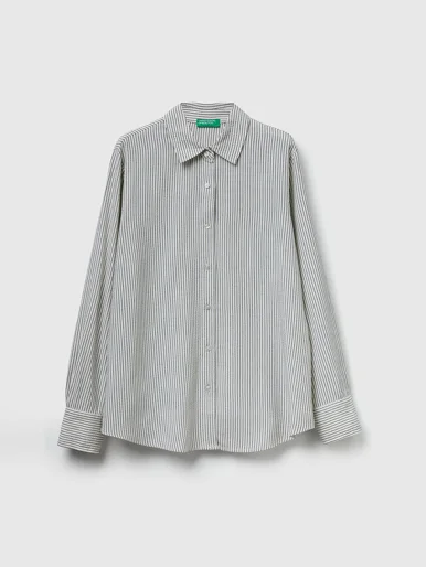 UNITED COLORS OF BENETTON Áo Sơ Mi Dài Tay Nữ Women Shirt