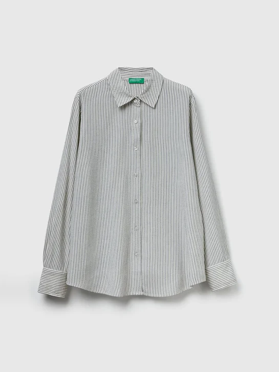 UNITED COLORS OF BENETTON Áo Sơ Mi Dài Tay Nữ Women Shirt