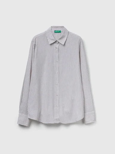 UNITED COLORS OF BENETTON Áo Sơ Mi Dài Tay Nữ Women Shirt