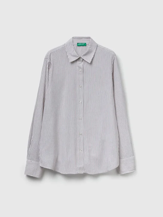 UNITED COLORS OF BENETTON Áo Sơ Mi Dài Tay Nữ Women Shirt
