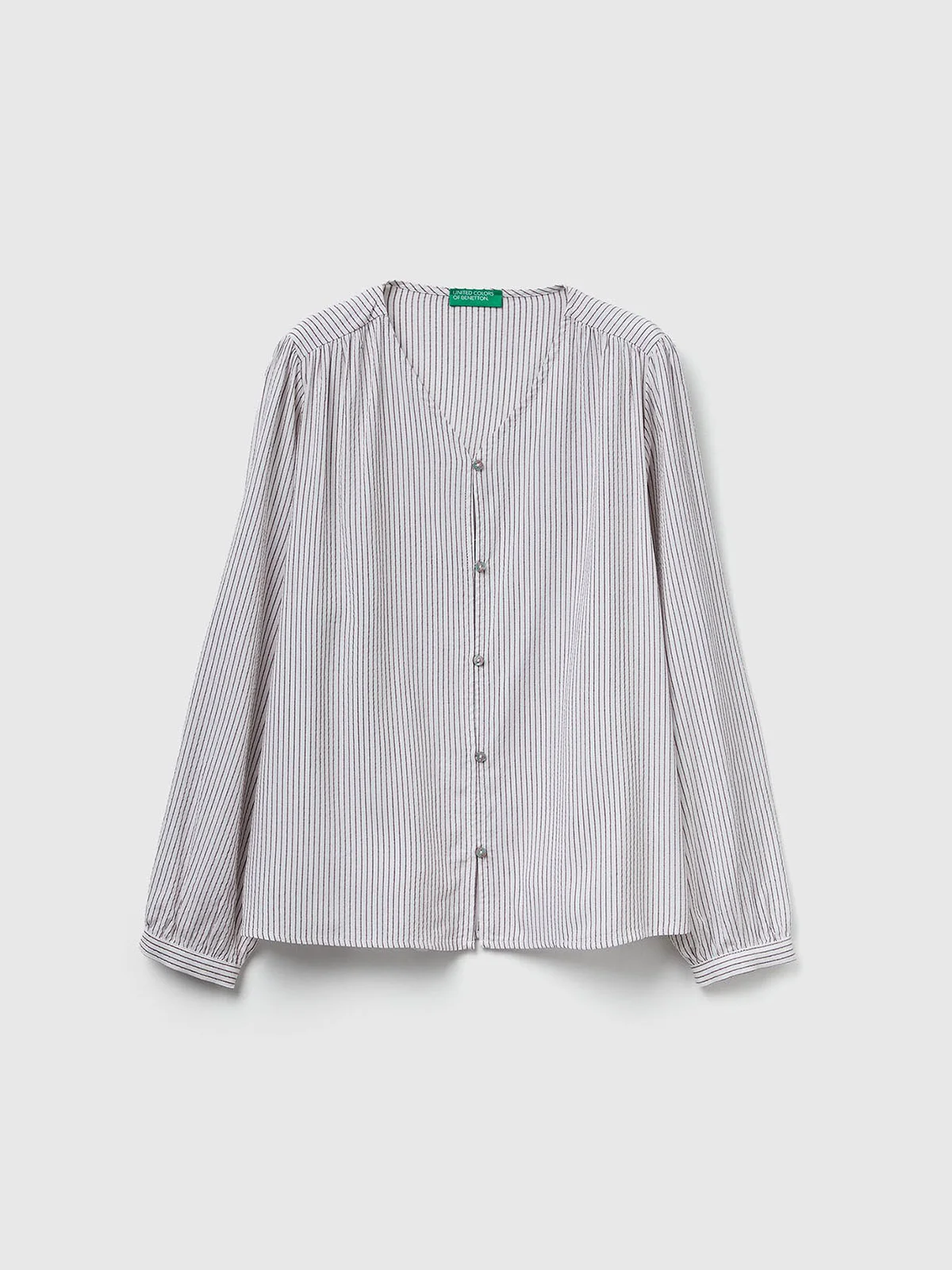 UNITED COLORS OF BENETTON Áo Sơ Mi Dài Tay Nữ Women Shirt