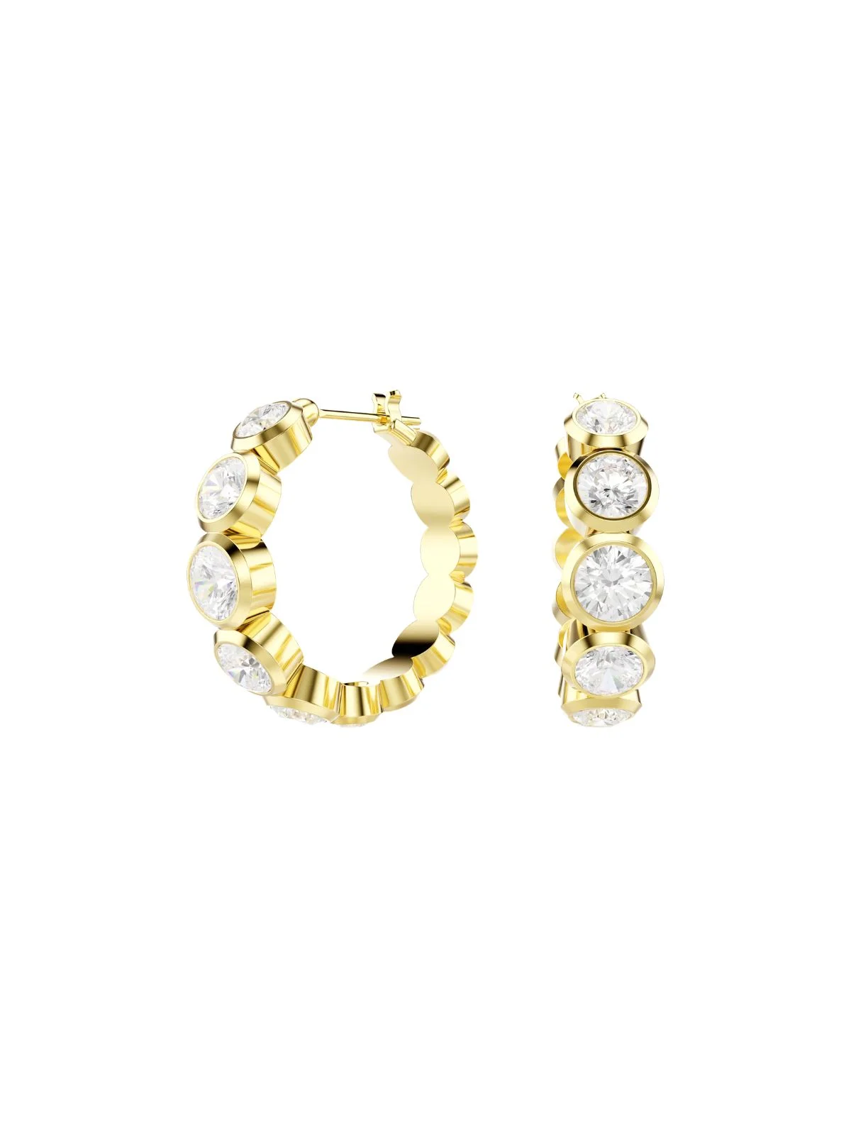 SWAROVSKI Bông Tai Imber:Pe Mn Hoop White/Gos