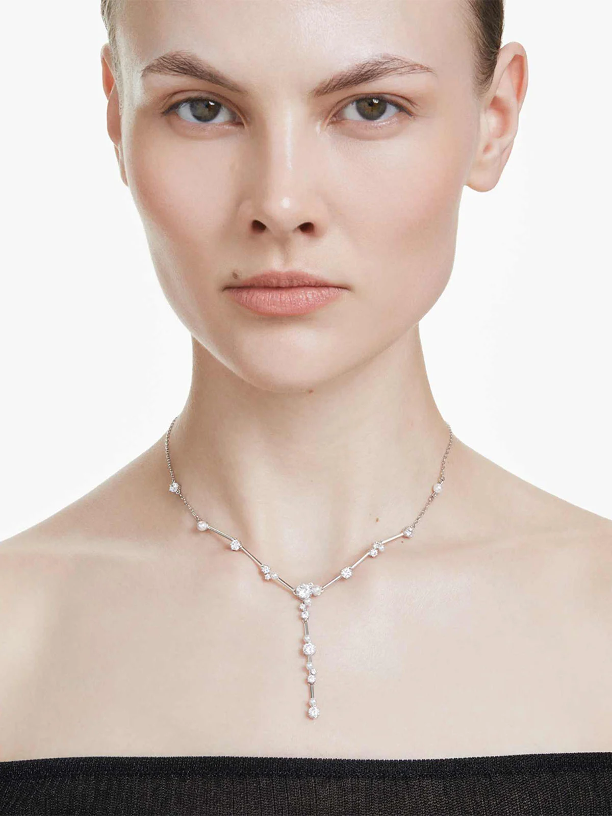 SWAROVSKI Vòng Cổ Constella:Y Necklace Whi/Rhs