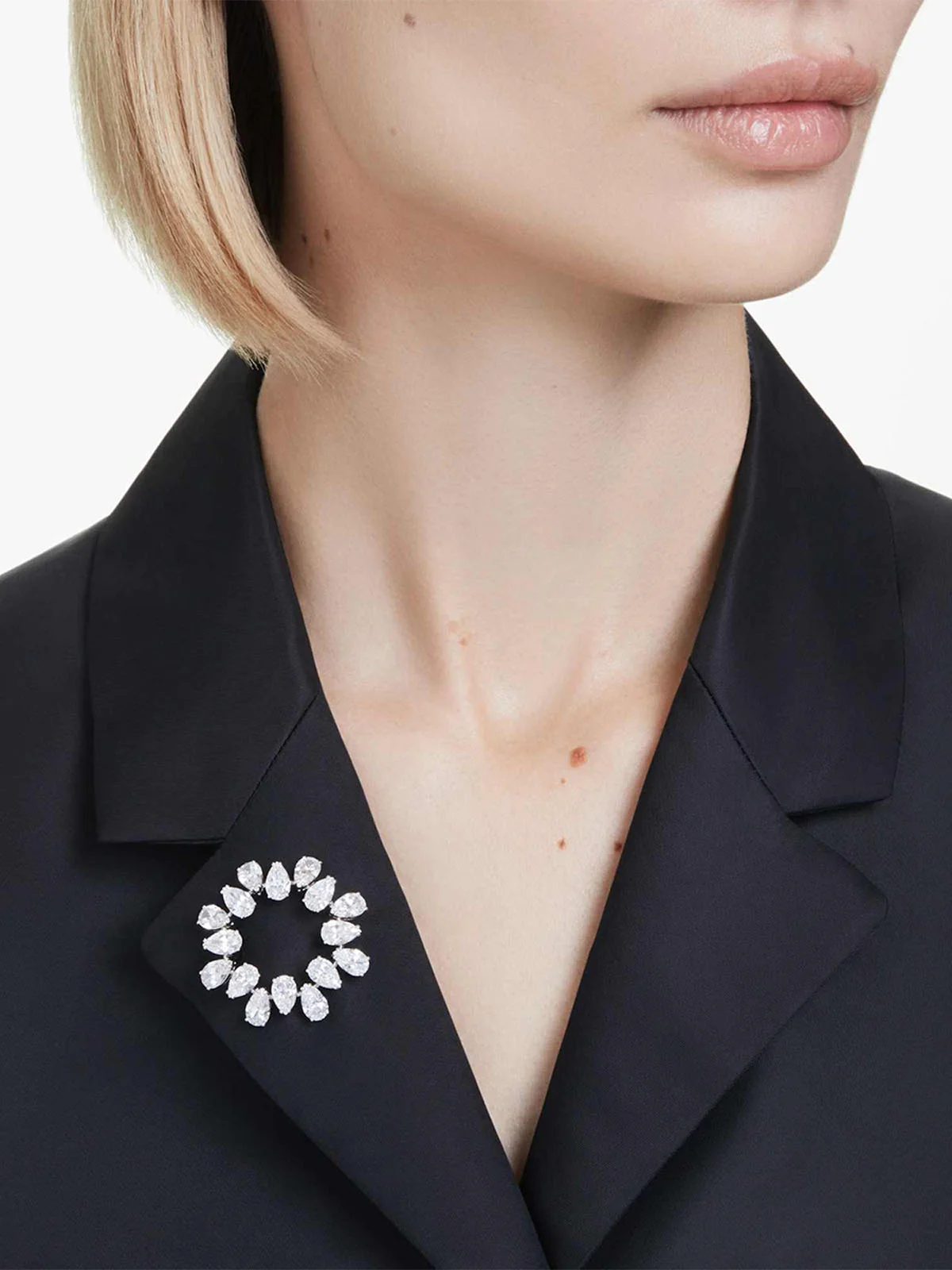 SWAROVSKI Cài Áo Matrix:Brooch Pear White/Rhs