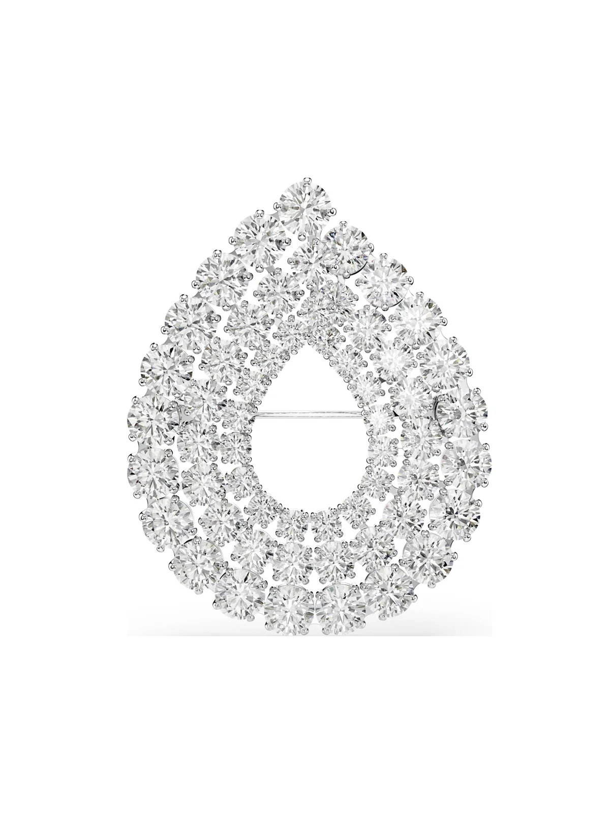 SWAROVSKI Cài Áo Matrix:Brooch Tennis White/Rhs