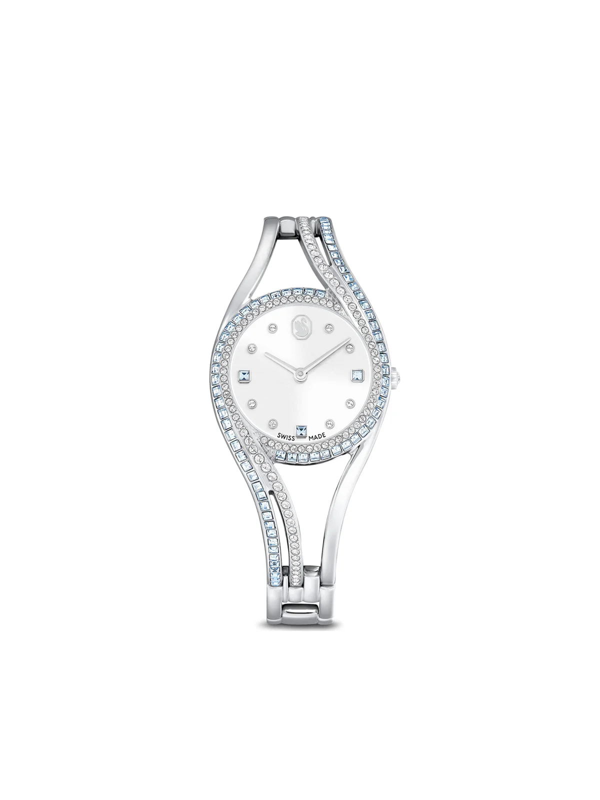SWAROVSKI Đồng Hồ Hyperbola Bangle:Sts/Blue/Sts