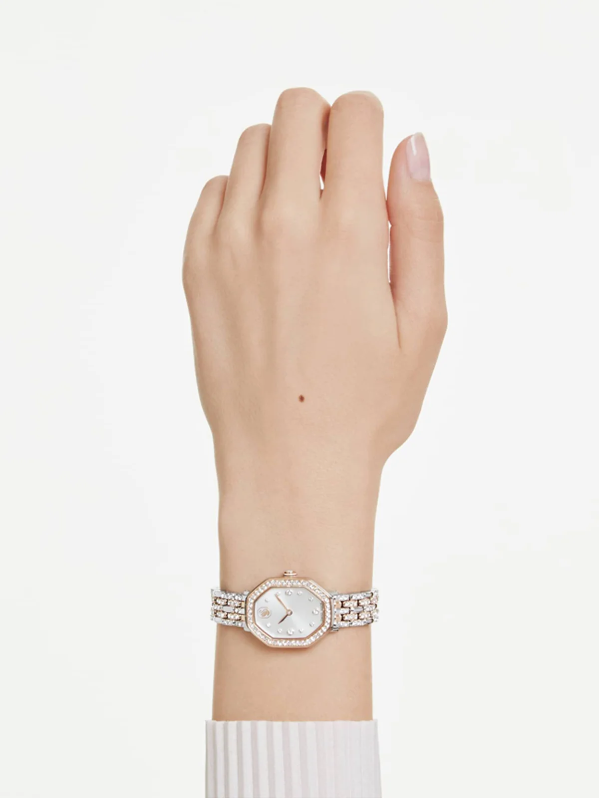 SWAROVSKI Đồng Hồ Dex Octagon:Mb Sts Pro/Wht/Sts