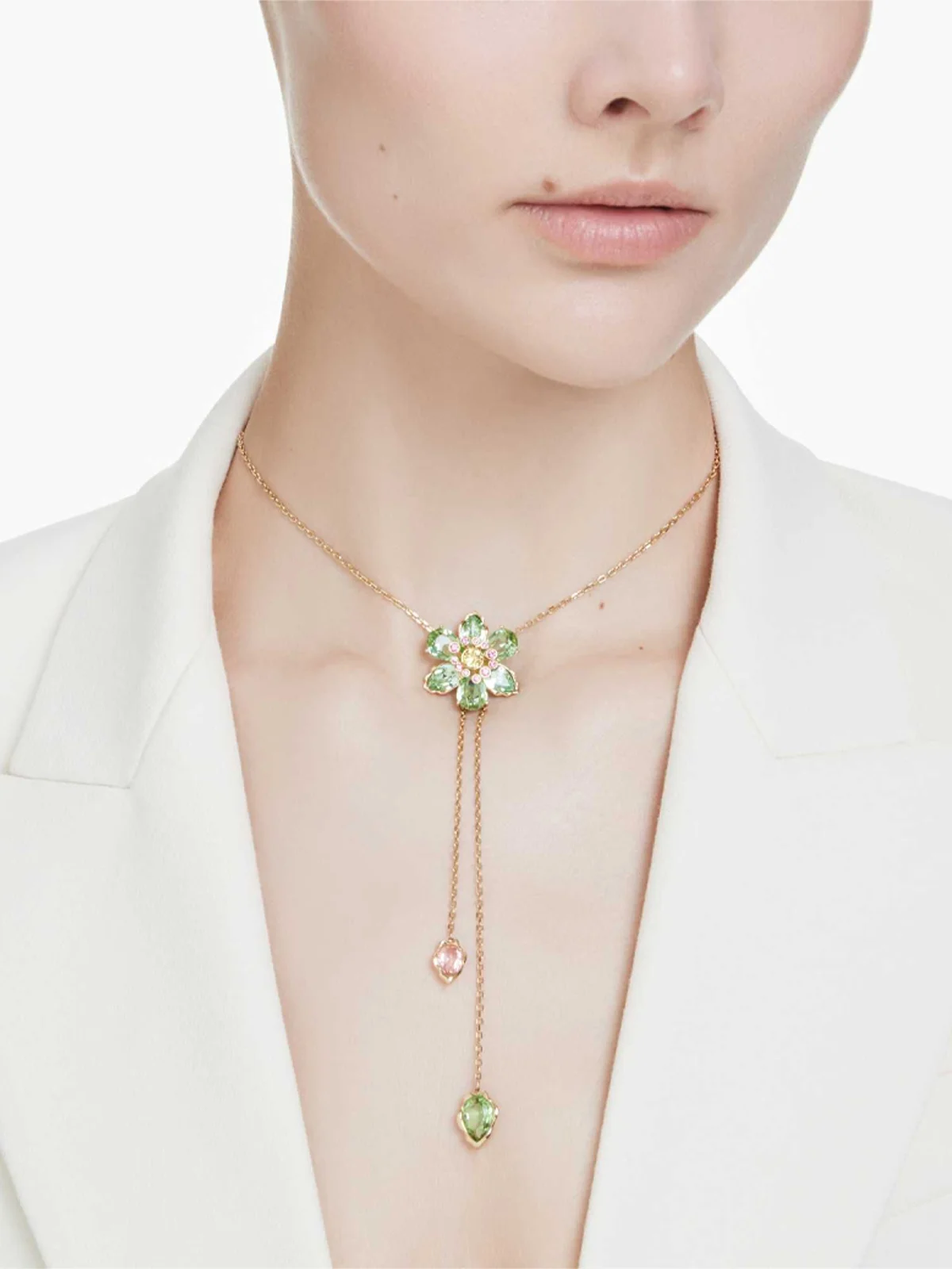 SWAROVSKI Vòng Cổ Idyllia:Pend Double Mul/Gos