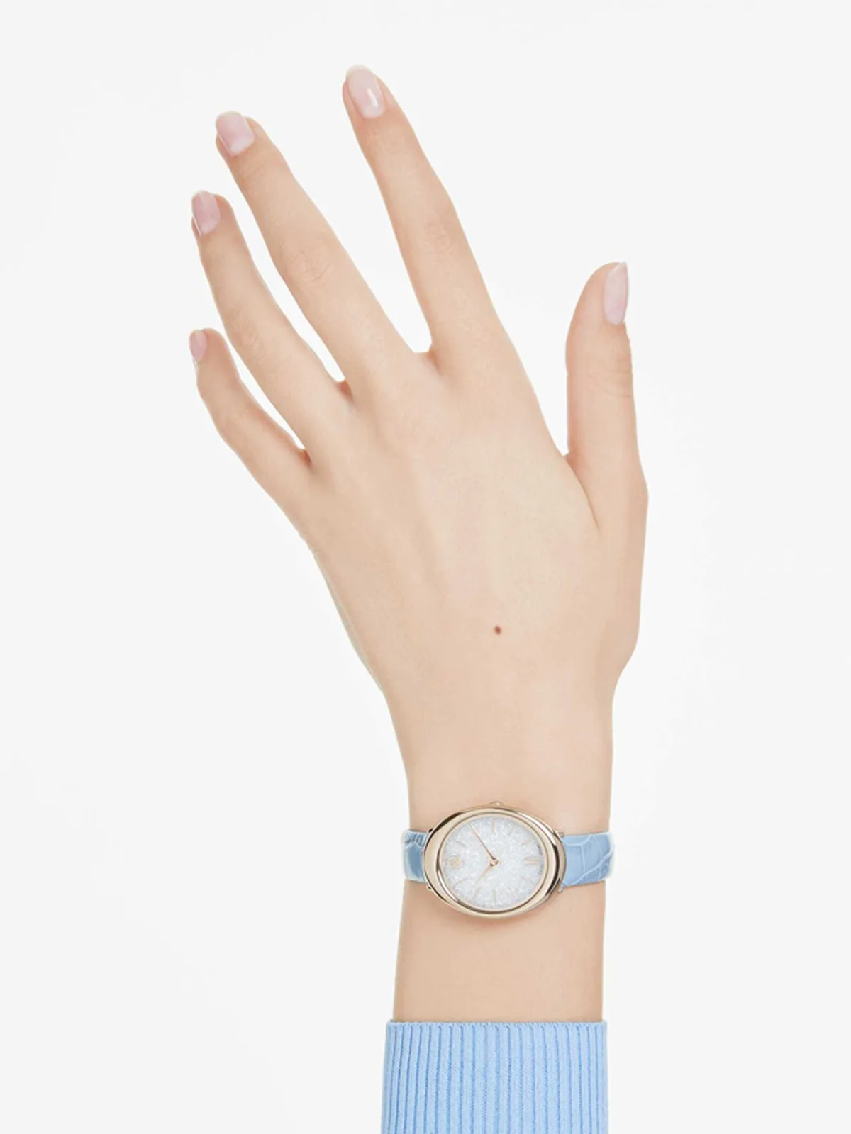 SWAROVSKI Đồng Hồ Imber Oval:Ls Lblue/White/Pcg
