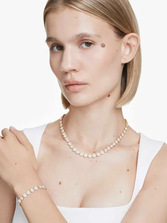 SWAROVSKI Bộ Trang Sức Una:Set Angelic Motif Cry/Gos