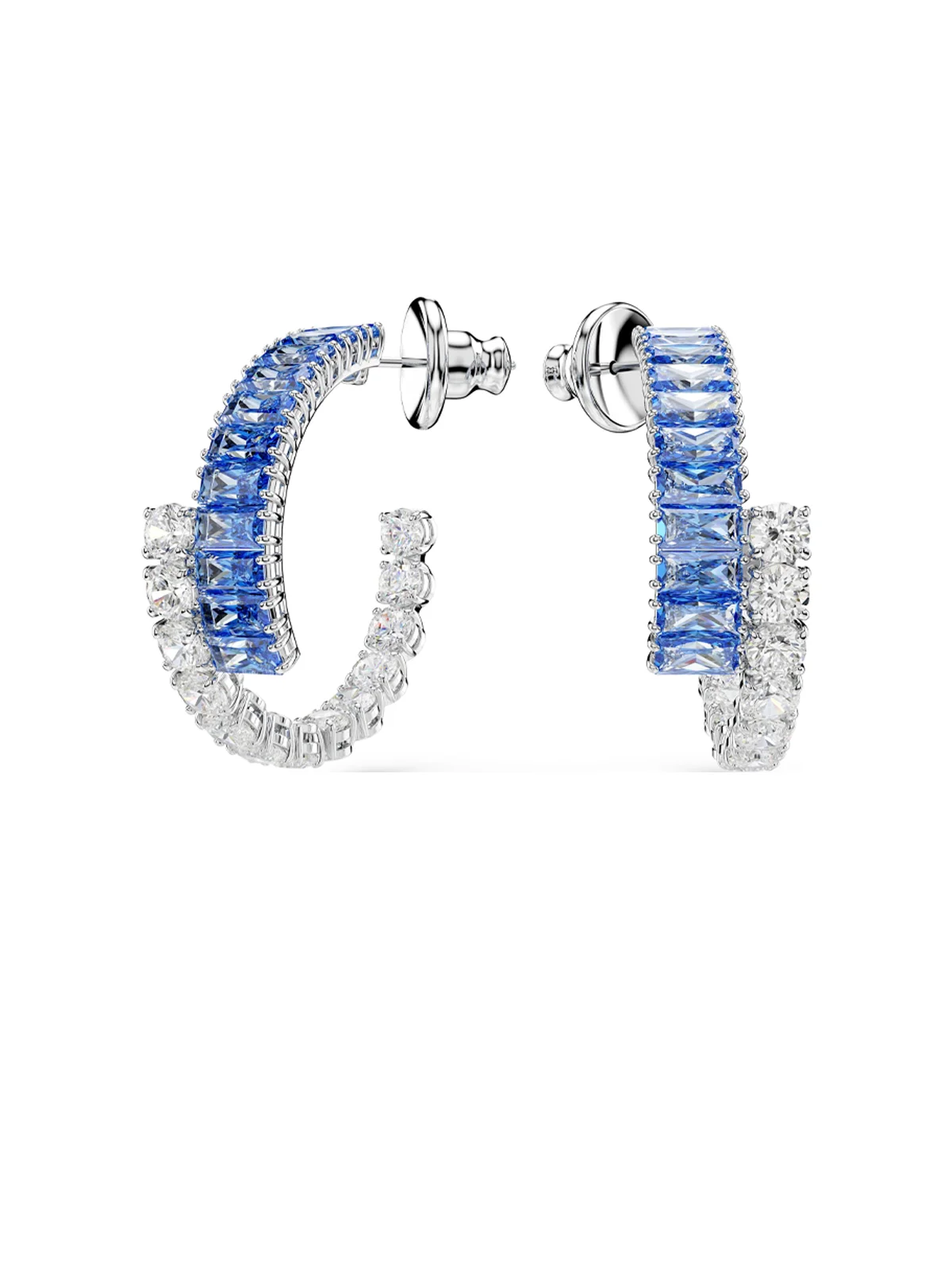 SWAROVSKI Bông Tai Matrix:Pe Blu/Rhs