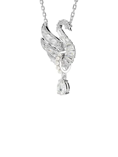 SWAROVSKI Vòng Cổ Swan:Pend Drop Whi/Rhs