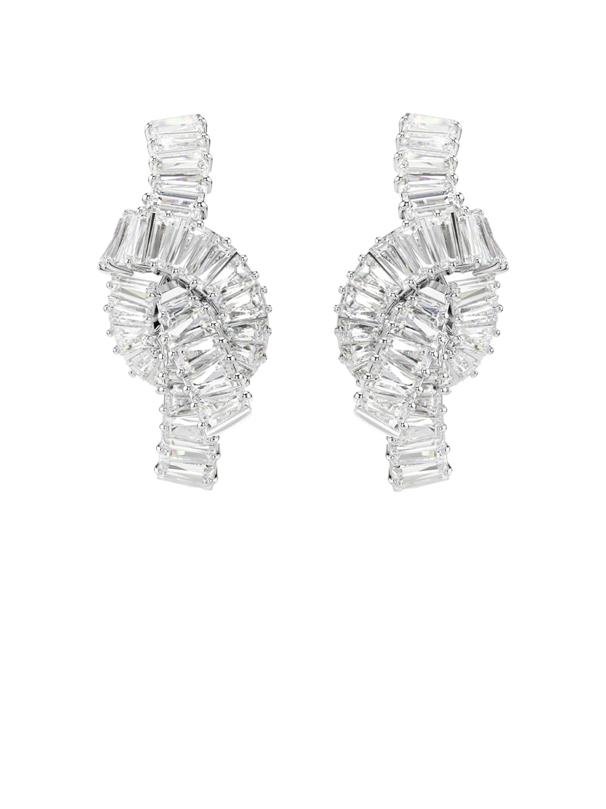 SWAROVSKI Bông Tai Matrix:Pe Knot Whi/Rhs