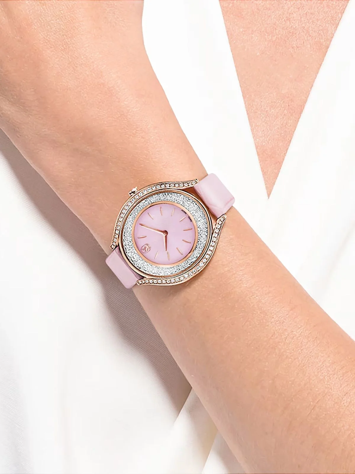 SWAROVSKI Đồng Hồ Crystalline:Ls Pink/Pink/Pro